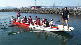 Rowing boat practice